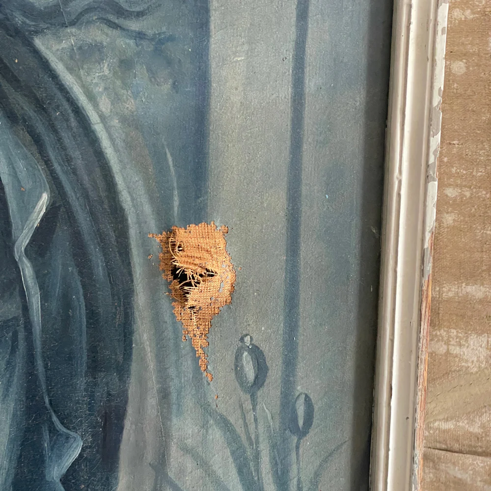 18th Century French Mirror with Painting - Image 5