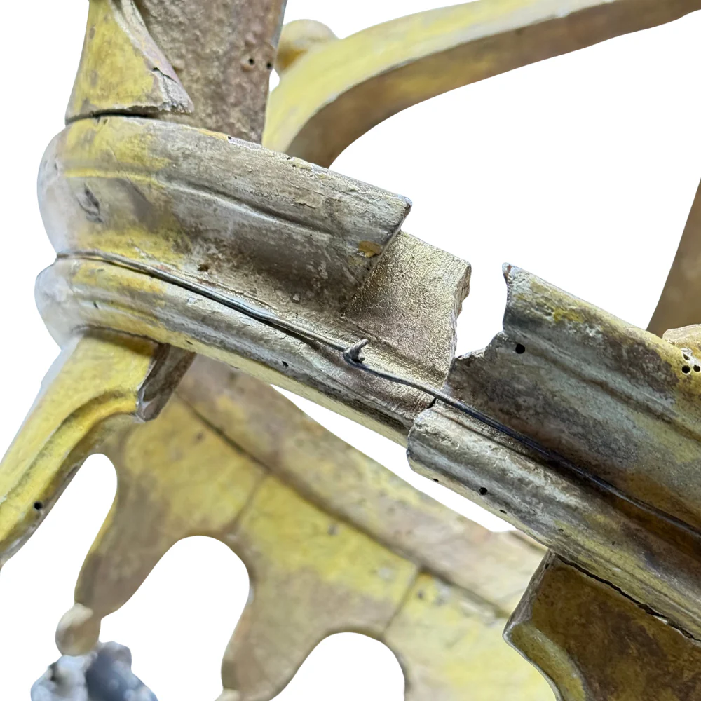 19th-century Italian Carved Wood Crown - Image 8