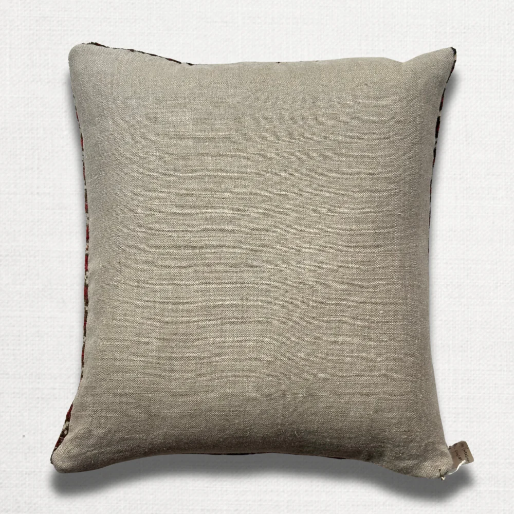 Antique Caucasian Rug Pillow (#1) - Image 4