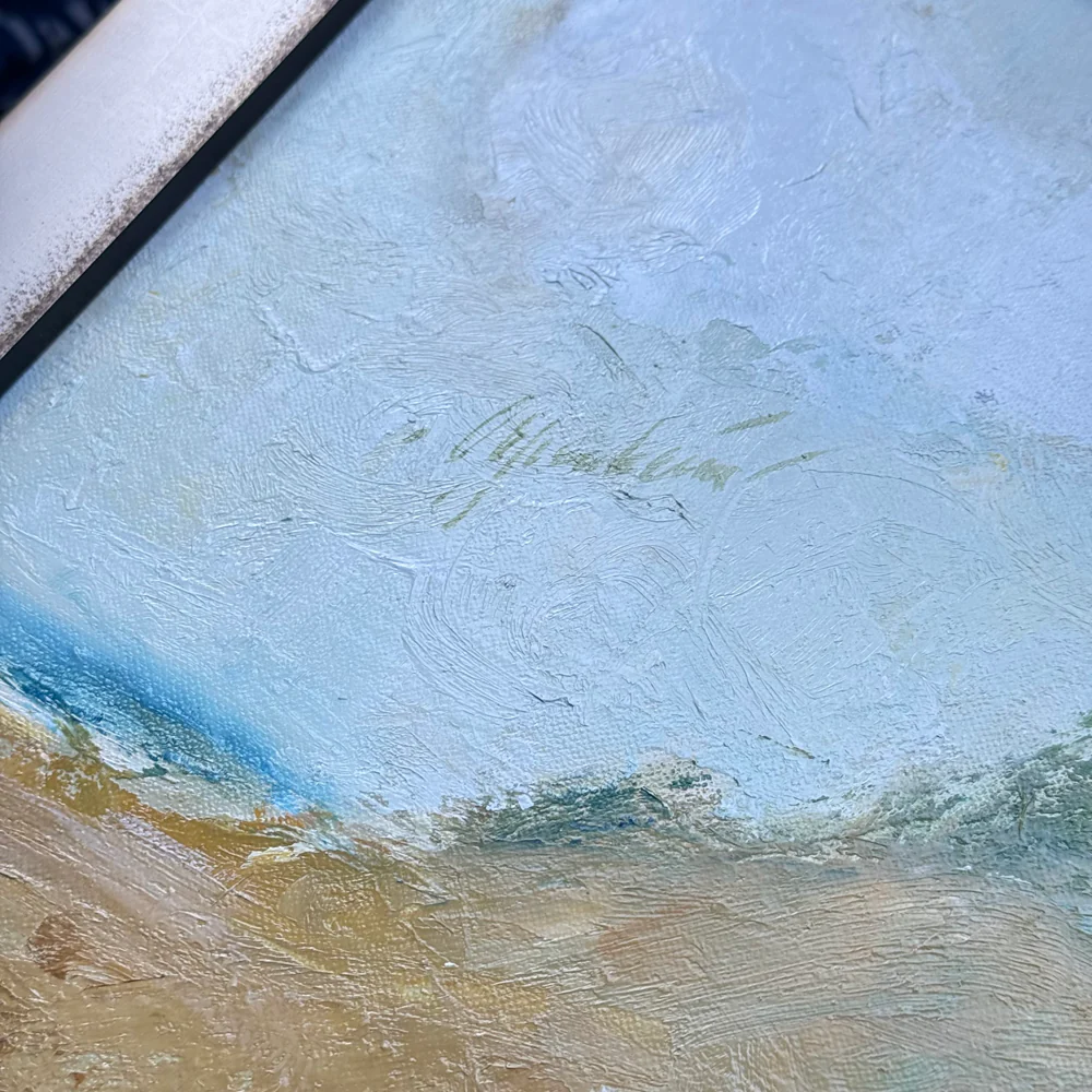 "Reclining Artist" Oil Painting on Linen by Samuel Oppenheimer (1901-1992) - Image 3