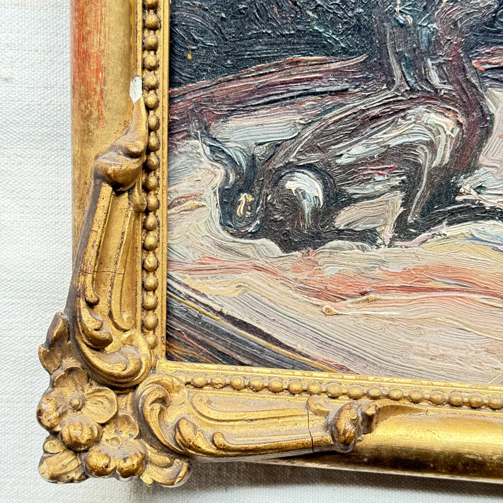 Early 20th-century French Floral Still Life Framed Painting - Image 5