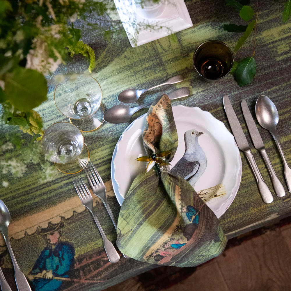 Summerill & Bishop x John Derian "Central Park" Linen Napkin Set of 6 - Image 4